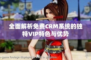 全面解析免费CRM系统的独特VIP特色与优势