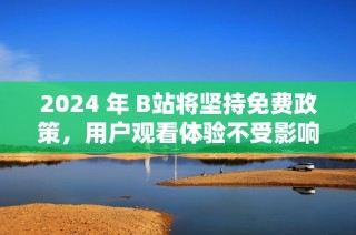 2024 年 B站将坚持免费政策，用户观看体验不受影响