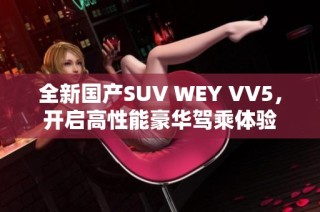 全新国产SUV WEY VV5，开启高性能豪华驾乘体验