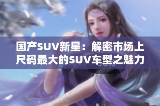 国产SUV新星：解密市场上尺码最大的SUV车型之魅力与优势