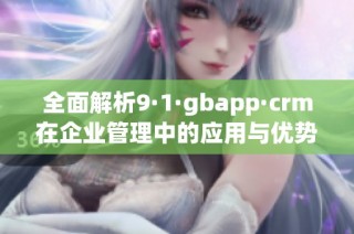 全面解析9·1·gbapp·crm在企业管理中的应用与优势