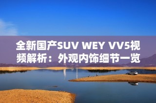 全新国产SUV WEY VV5视频解析：外观内饰细节一览