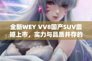 全新WEY VV8国产SUV震撼上市，实力与品质并存的智能驾乘体验