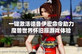 一键激活德鲁伊宏命令助力魔兽世界怀旧服游戏体验