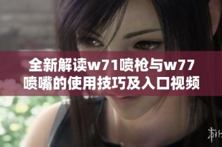 全新解读w71喷枪与w77喷嘴的使用技巧及入口视频解析