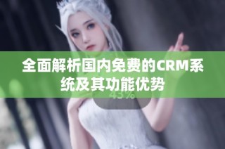 全面解析国内免费的CRM系统及其功能优势