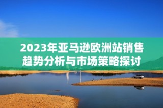 2023年亚马逊欧洲站销售趋势分析与市场策略探讨