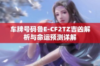 车牌号码鲁E-CF2TZ吉凶解析与命运预测详解