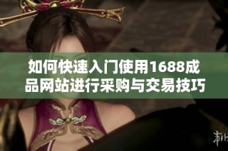 如何快速入门使用1688成品网站进行采购与交易技巧