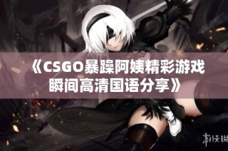 《CSGO暴躁阿姨精彩游戏瞬间高清国语分享》