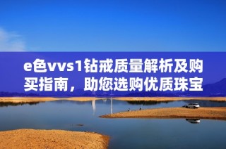 e色vvs1钻戒质量解析及购买指南，助您选购优质珠宝