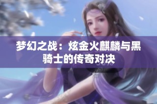 梦幻之战：炫金火麒麟与黑骑士的传奇对决