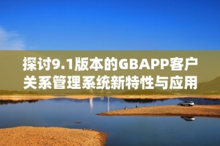 探讨9.1版本的GBAPP客户关系管理系统新特性与应用