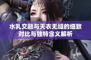 水乳交融与天衣无缝的细致对比与独特含义解析