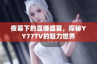 夜幕下的直播盛宴，探秘YY77TV的魅力世界