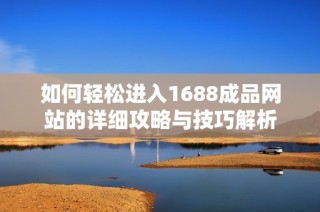 如何轻松进入1688成品网站的详细攻略与技巧解析