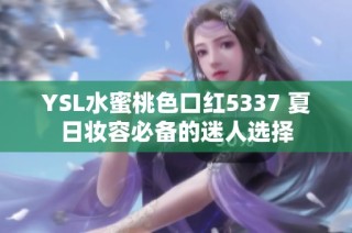 YSL水蜜桃色口红5337 夏日妆容必备的迷人选择