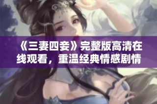 《三妻四妾》完整版高清在线观看，重温经典情感剧情