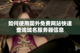 如何使用国外免费网站快速查询域名服务器信息