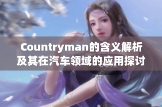 Countryman的含义解析及其在汽车领域的应用探讨