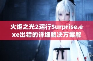 火炬之光2运行Surprise.exe出错的详细解决方案解析与建议