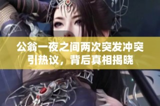 公翁一夜之间两次突发冲突引热议，背后真相揭晓