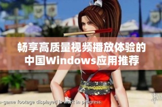 畅享高质量视频播放体验的中国Windows应用推荐