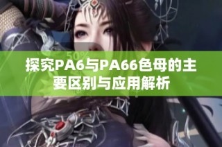 探究PA6与PA66色母的主要区别与应用解析