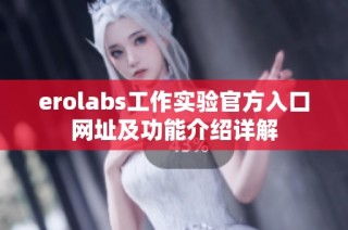 erolabs工作实验官方入口网址及功能介绍详解