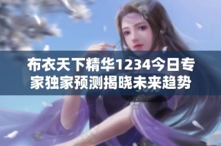 布衣天下精华1234今日专家独家预测揭晓未来趋势