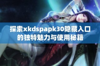 探索xkdspapk30隐藏入口的独特魅力与使用秘籍