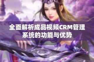 全面解析成品视频CRM管理系统的功能与优势