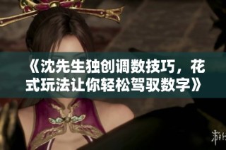 《沈先生独创调数技巧，花式玩法让你轻松驾驭数字》