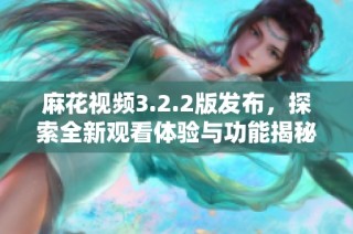 麻花视频3.2.2版发布，探索全新观看体验与功能揭秘