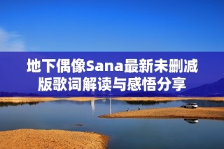 地下偶像Sana最新未删减版歌词解读与感悟分享