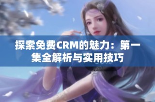 探索免费CRM的魅力：第一集全解析与实用技巧