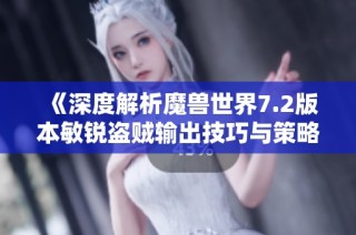 《深度解析魔兽世界7.2版本敏锐盗贼输出技巧与策略评估指南》