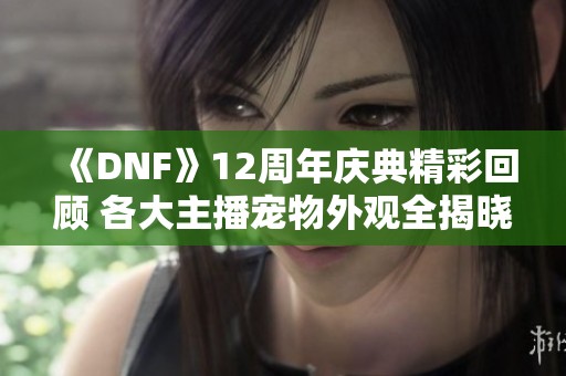 《DNF》12周年庆典精彩回顾 各大主播宠物外观全揭晓