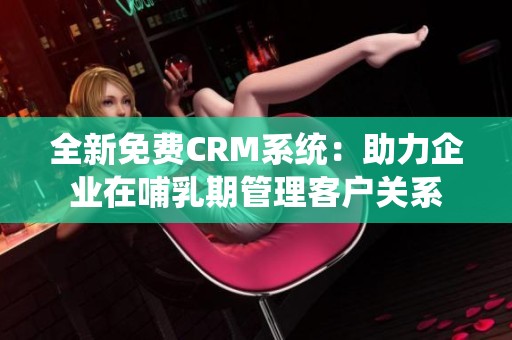 全新免费CRM系统：助力企业在哺乳期管理客户关系