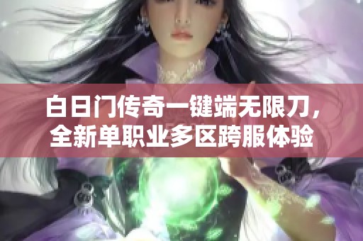 白日门传奇一键端无限刀，全新单职业多区跨服体验