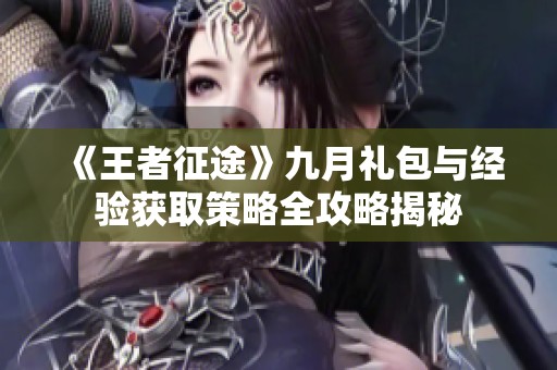 《王者征途》九月礼包与经验获取策略全攻略揭秘