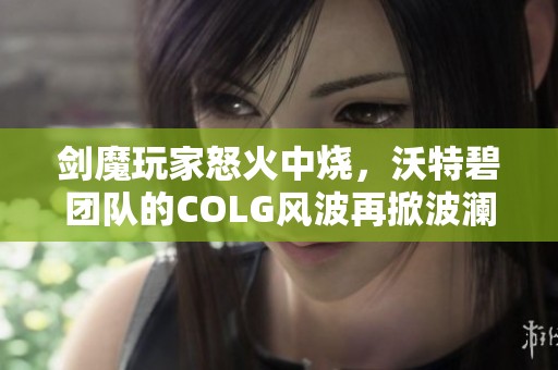 剑魔玩家怒火中烧，沃特碧团队的COLG风波再掀波澜