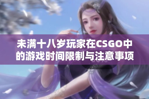 未满十八岁玩家在CSGO中的游戏时间限制与注意事项