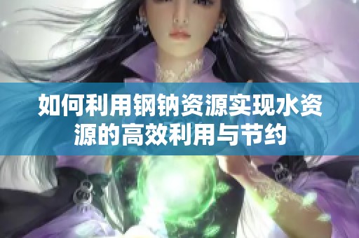 如何利用钢钠资源实现水资源的高效利用与节约