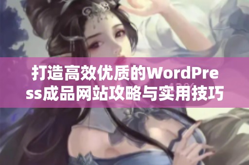 打造高效优质的WordPress成品网站攻略与实用技巧