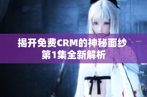 揭开免费CRM的神秘面纱 第1集全新解析