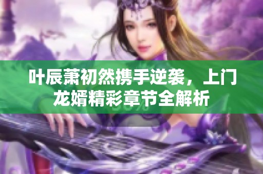 叶辰萧初然携手逆袭，上门龙婿精彩章节全解析