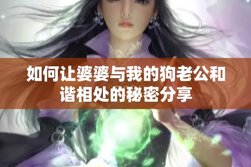 如何让婆婆与我的狗老公和谐相处的秘密分享