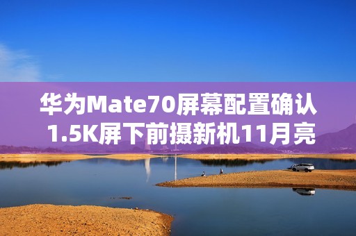 华为Mate70屏幕配置确认 1.5K屏下前摄新机11月亮相