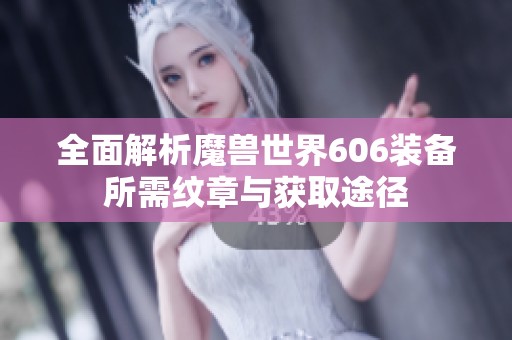 全面解析魔兽世界606装备所需纹章与获取途径